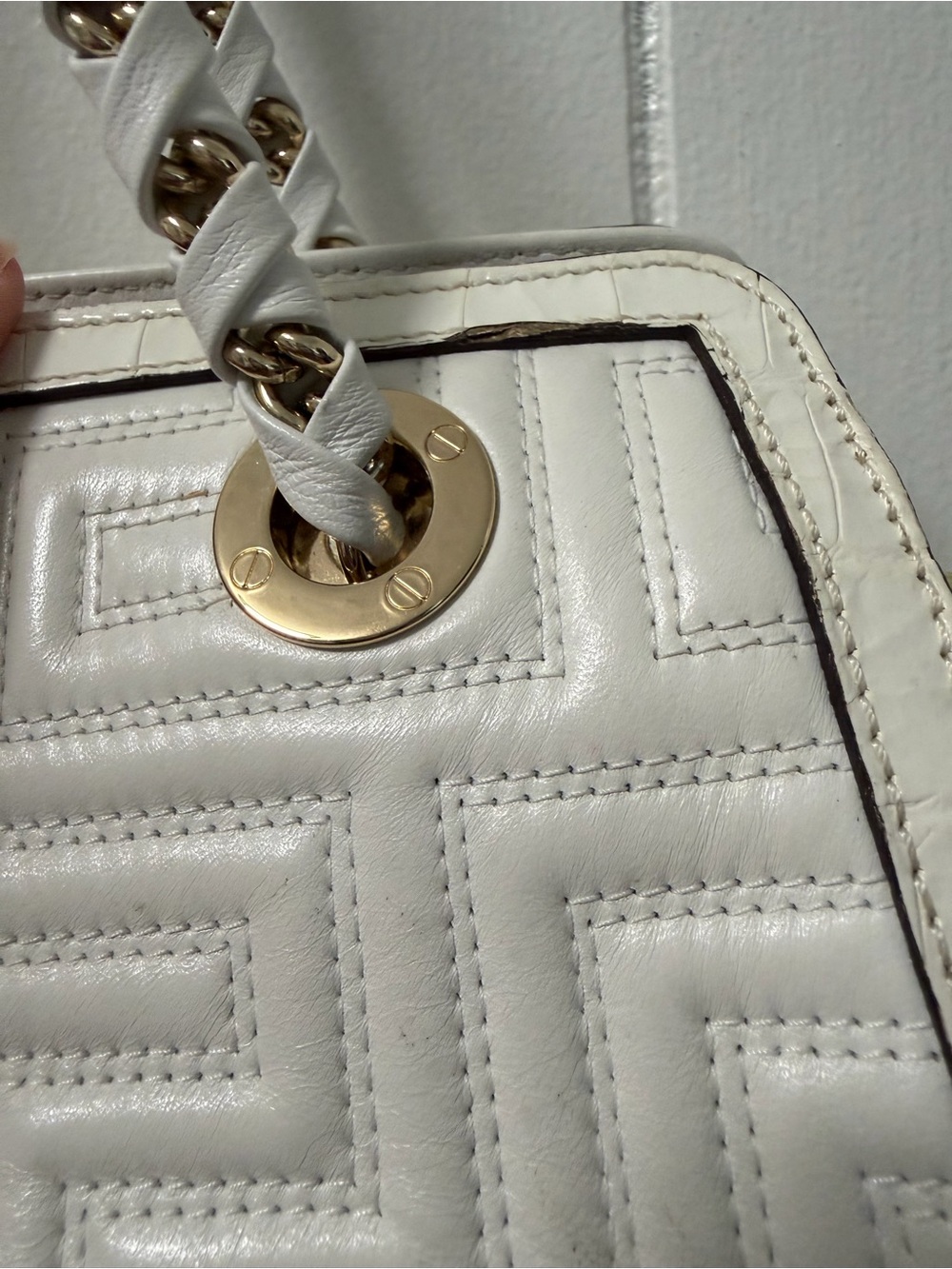 Versace Medusa 2000s greca quilt croc embossed bag - Picture 9 of 15